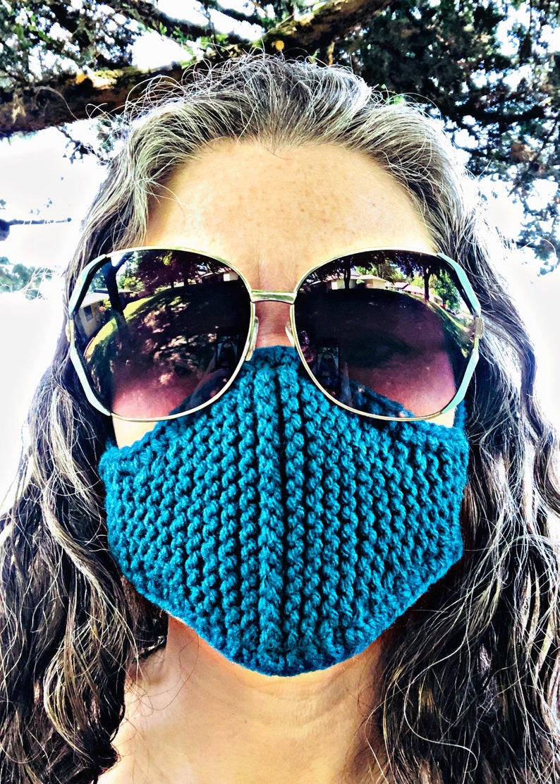 Hand Knit Face Mask with Optional Cotton Lining and Adjustable Etsy