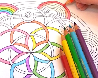 Página para colorear DIY - Mandala celta - Descarga instantánea