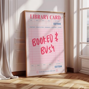 Vintage-inspiriertes Bibliothekskarten-Poster für begeisterte Leser