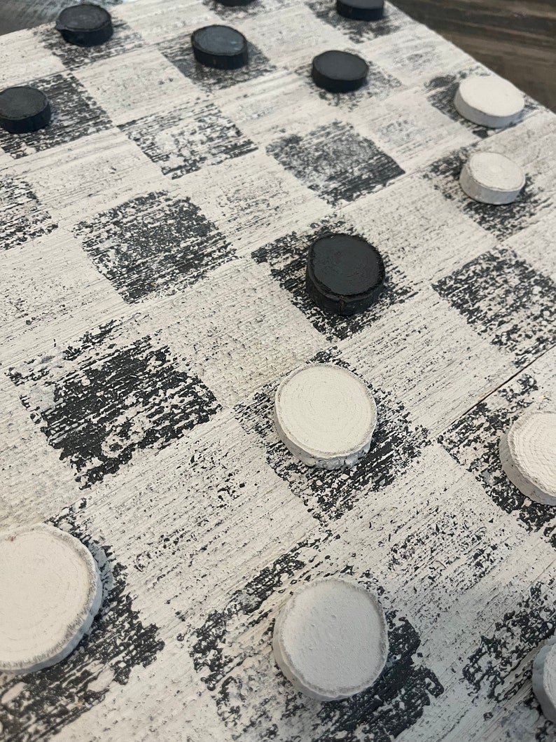 Rustic Farmhouse Checkerboard (black and Gray) 16x16” - Etsy