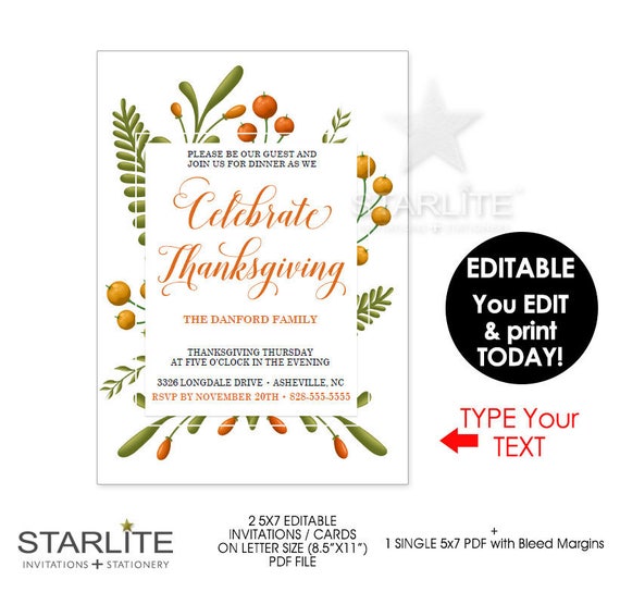 Thanksgiving Invitation, Thanksgiving Invites Prompt picture about Printable Thanksgiving Invitations titled Thanksgiving Invitation, Thanksgiving Invites Instantaneous