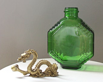 Vintage 1930s Art Deco Boticcary Asian Style Vase Octagon Bottle