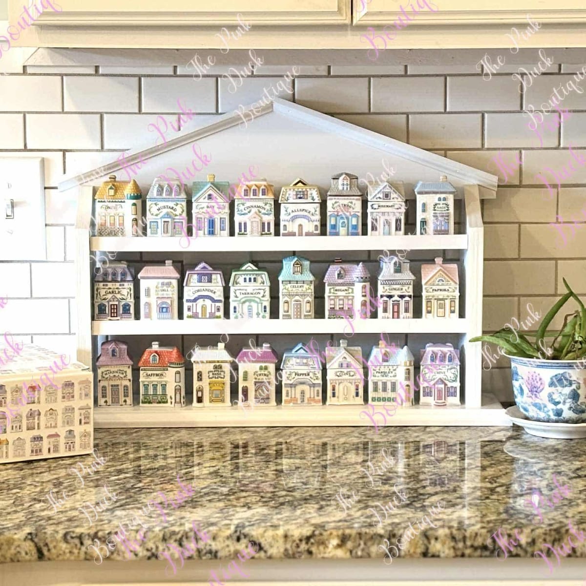 Vintage-Inspired Spice Rack – Lenox Spice Village Style | Countertop Version | Rack Only