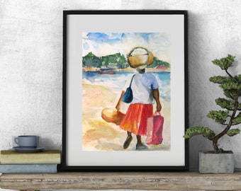 Fruit Lady No. 1  . As seen in "The Get Down" on Netflix  .   giclee art print
