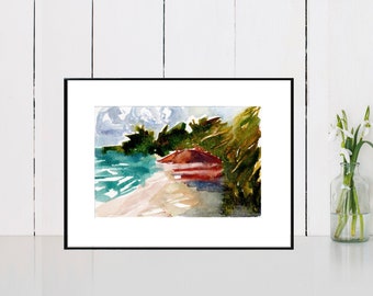 Strand Nr. 30 . Giclee Kunstdruck