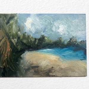 Beach No. 34 - Original Oil Painting Tropical Caribbean Jamaica