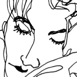 Art Pen and Ink Drawing Love Woman Man Valentine Art PRINT - "man and ...