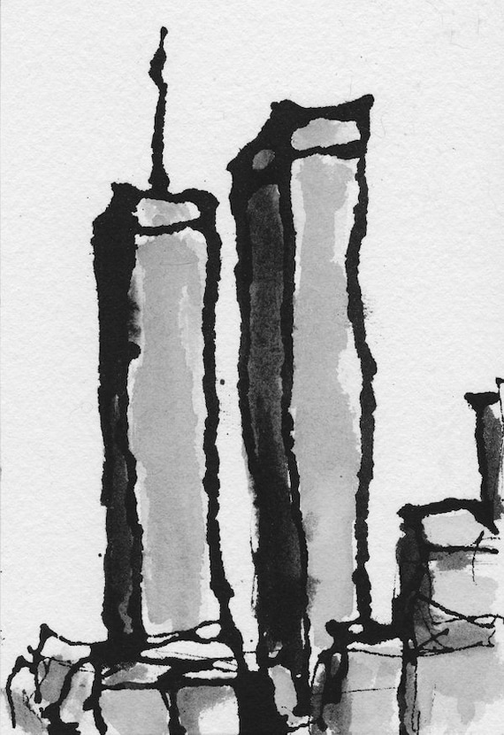 Twin Towers 9 11 Drawing