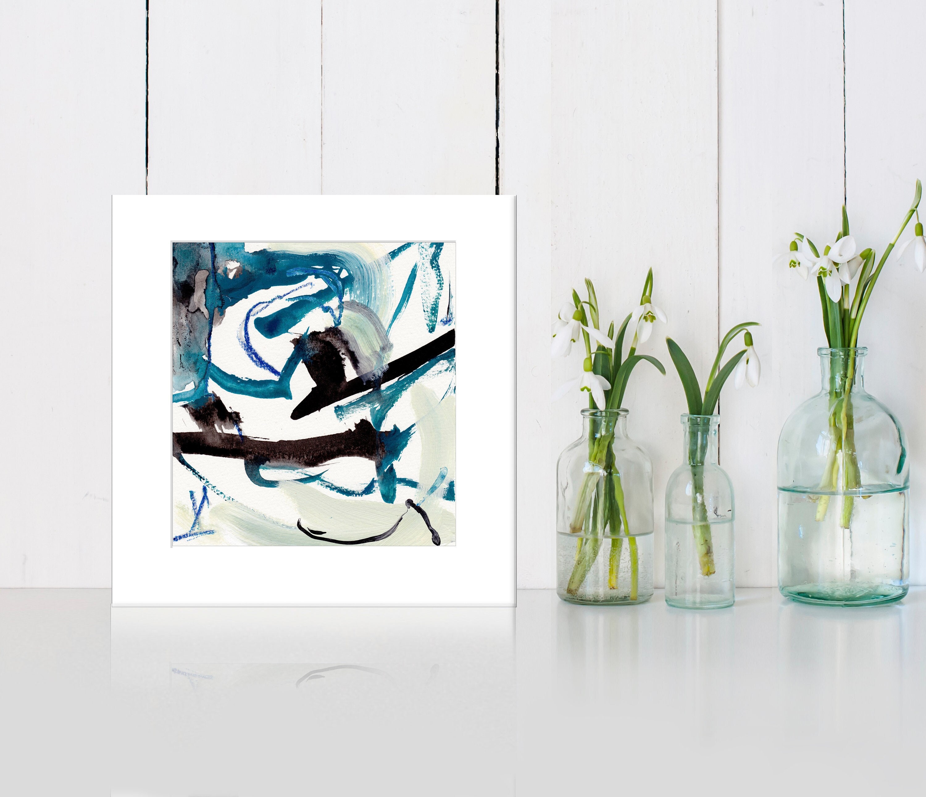 抽象アート作品 混合メディア 抽象アート作品 混合メディア 抽象的な水彩画の背景。カラフルな