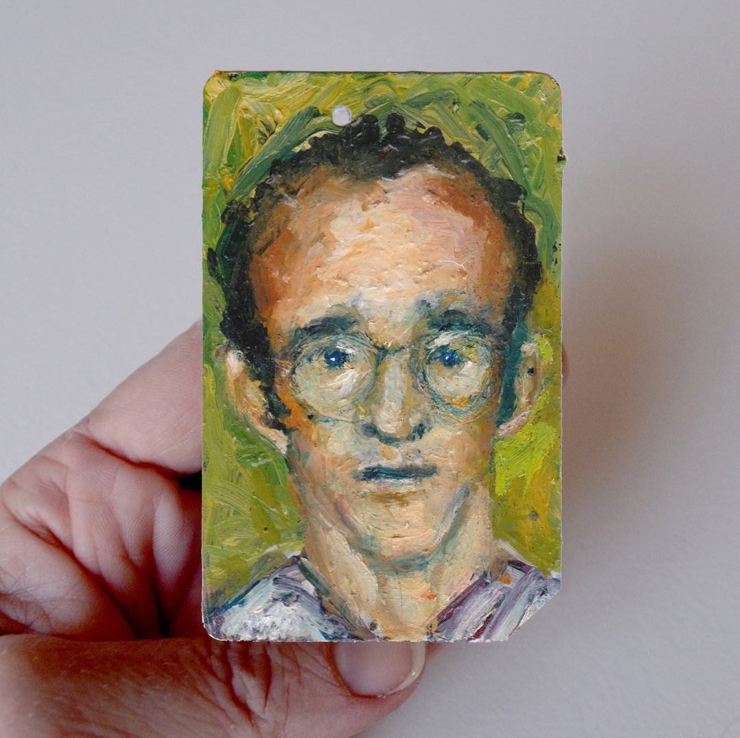 Keith Haring No. 1 Art Oil Painting Portrait of Artist Keith Etsy