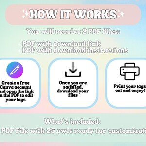 Pastel Owl Cubby Name Tags, Personalized Desk Name Plates, School Name ...