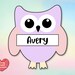 Pastel Owl Cubby Name Tags, Personalized Desk Name Plates, School Name ...