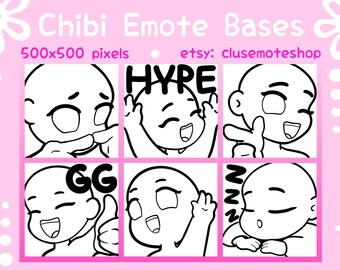 Chibi Twitch Emote Bases