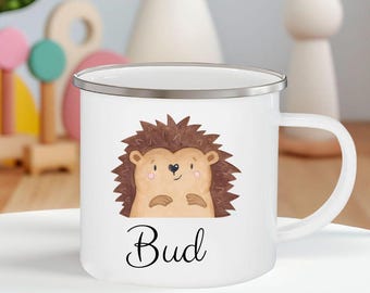 Personalized Mug for kids.Custom Name Enamel Mug.Baby Gift.1st Birthday Gift.Mug for Little Girl,Little Boy.Back to School Gift