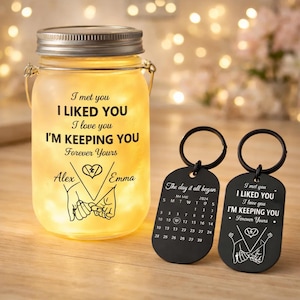 Personalized Couple Pinky Promise Mason Jar Fairy Light.Gift for Girlfriend,Couple Night Light,Anniversary Gift,Valentine's Day Gifts