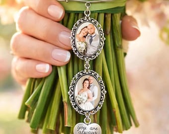 Personalized Bridal Bouquet Charm.Memory Remembrance Pin.wedding memory charm.bridesmaid gift.wedding keepsake.Wedding Memorial Gifts