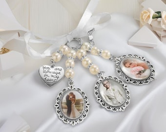 Brautstrauß Charme Geschenke.Benutzerdefinierte Foto Blumenstrauß accessoires.Foto Blumenstrauß Pendant.Bridal Shower Geschenke.Brautjungfern Geschenk