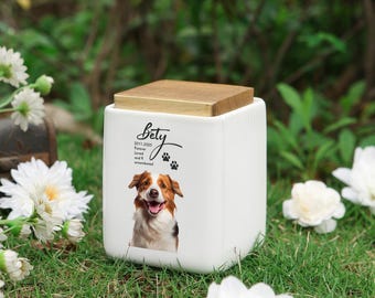 Urna personalizada com nome para cinzas de animais de estimação. Urnas de cerâmica para animais de estimação. Cinzas para cães e gatos, presentes funerários, urna de cremação para cinzas de animais de estimação, presente para perda de animais de estimação, presentes memoriais para animais de estimação.