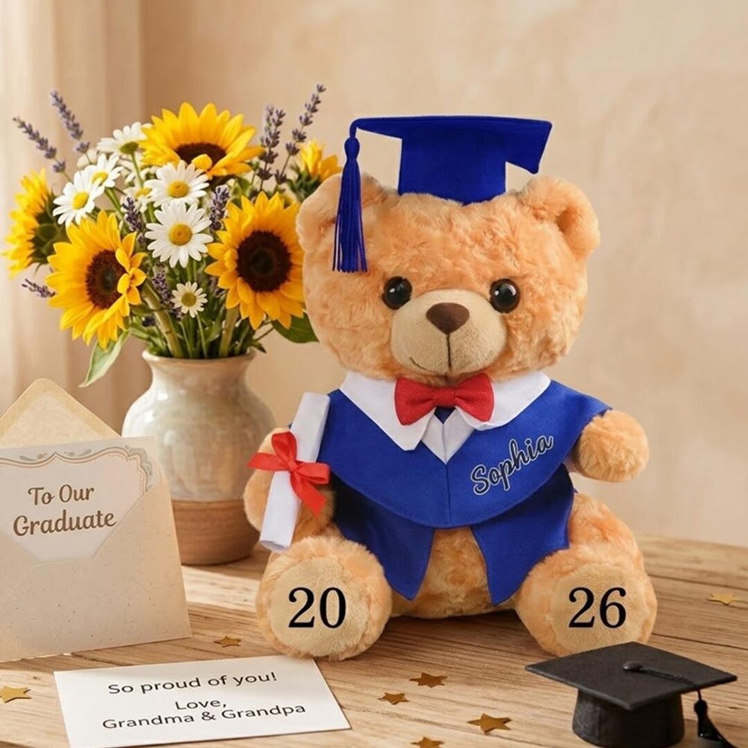 Personalized Class of 2026 Graduation Bears.bear With Graduate Gown ...