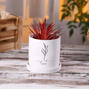 Wedding, Newlyweds, Ceramics Flower Pot Gifts.Engagement Gift for the Bride,Newly Engaged Couple, Housewarming Keepsake,Bridal Shower Gifts