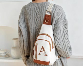 Personalized Women's Travel leather Shoulder Bag,Valentine's Day Gift for Girlfriend