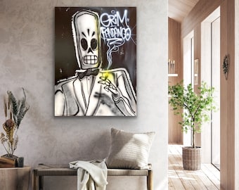 Grim Fandango - Dipinto originale lucasarts fatto a mano al 100%.