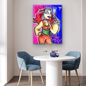 Elaine Marley - Dipinto originale Monkey Island fatto a mano al 100%.