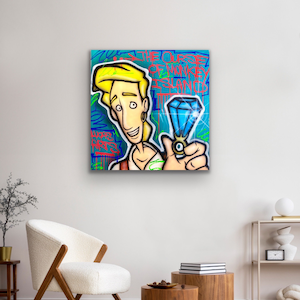 Guybrush Treepwood - Dipinto originale Monkey Island fatto a mano al 100%.