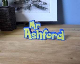 Custom 3D Printed Name Plate – Personalized Desk Sign for Fans