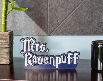 3D Printed Desk Name Plate – Wizard-Inspired Font for Teachers, Coaches & Wizarding Fans