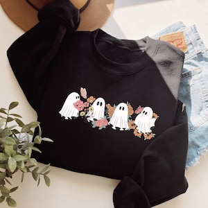 Ghost Halloween Sweatshirt, Womens Halloween Shirt, Halloween Party Shirt, Fall Sweatshirt, Halloween Gift, Halloween Costume