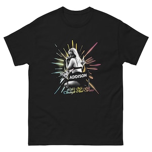 Addison Rae - Life&#39;s No Fun Through Clear Waters Unisex Graphic Tee Headphones On