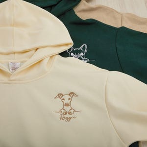 Custom Embroidered Dog Hoodie, Custom Embroidered Dog Hoodie,Embroidered Pet Portrait,Gift for Dog Dad/Mom, Unisex Embroidered Hoodie