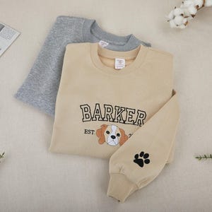 Custom Dog Hoodie Embroidered Dog Name, Custom Embroidered Dog Sweatshirt, Pet Lover Gift, Dog Lover Sweatshirt, Pet Memorial Gift