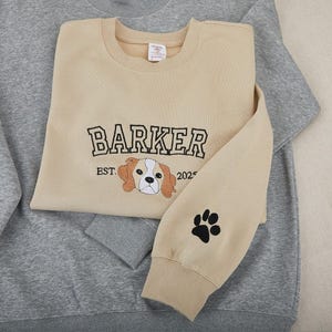 Personalized  Pet Embroidered Sweatshirt Using Photo, Pet Memorial Gift, Gift For Teacher, Pet Lovers Gift, Custom gift, Pet Memorial Gift