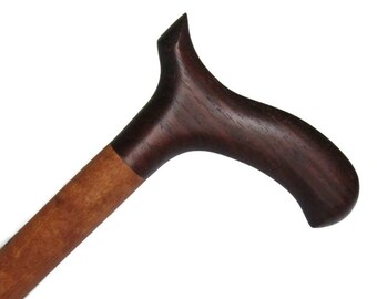 Walking Cane/Sapele with Honduras Rosewood Handle and Inlay/ Beautiful Cane/Strong and Sturdy/Spiraled Inlay/Comfortable Handle/Use Daily