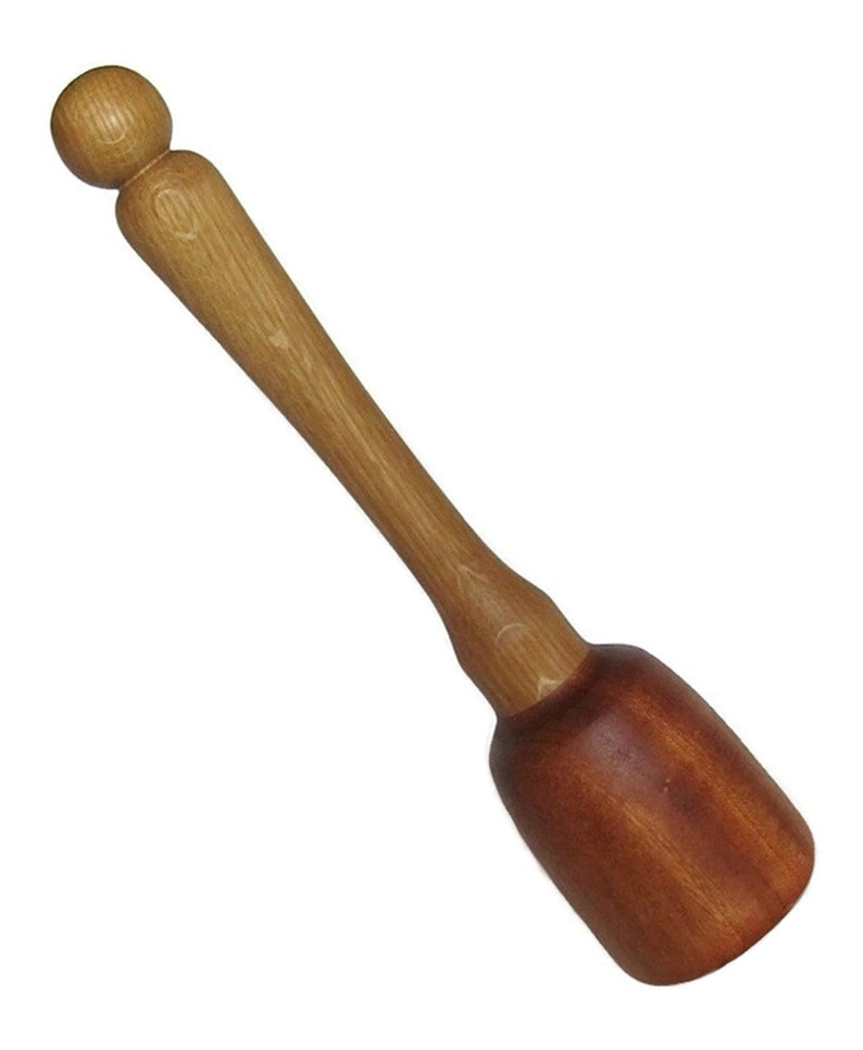 Wood Potato Masher/Sapele and White Oak/Pestle/Vegetable Masher/Kitchen Utensil/Bean Masher/Wooden Utensil image 3