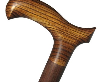 Walking Cane/Walnut and Zebrawood/Handsome Cane/Beautiful Design/Dressy Cane/Everyday Use Cane/Great Look/Arthritic Hands/Painful Hands