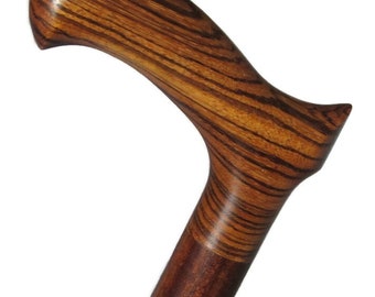 Distinguished Gentleman/African Mahogany and Zebrawood Cane/Walking Cane/Dressy Cane/Elegant Cane/Lovely Wood/Painful Hand/Supportive Cane