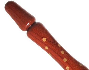Exotic Padauk Backscratcher with Inlay/Perfect Gift for Men/For the Guys/Holiday Gifts/Dad Birthday/Brothers Birthday/Friends Birthday
