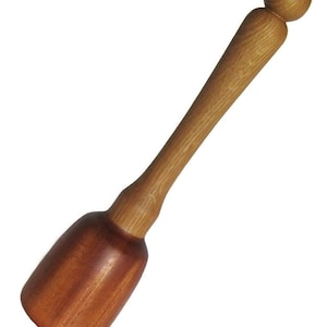 Wood Potato Masher/Sapele and White Oak/Pestle/Vegetable Masher/Kitchen Utensil/Bean Masher/Wooden Utensil image 1