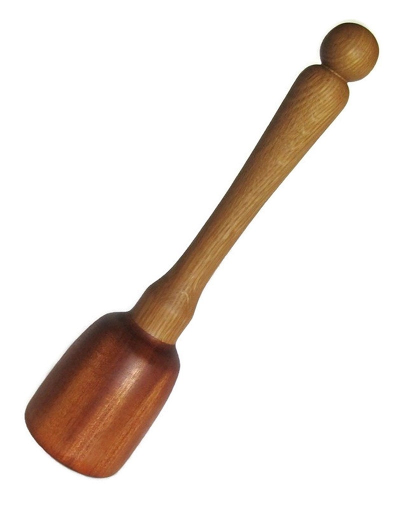 Wood Potato Masher/Sapele and White Oak/Pestle/Vegetable Masher/Kitchen Utensil/Bean Masher/Wooden Utensil image 1