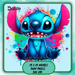 Cute Stitch  PNG, Clipart Images, Graphics and Artwork, Rainbow Aesthetic, PNG Cute Stitch Images, Digital File