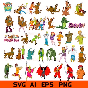 Sc-ooby Doo SVG Bundle, Cartoon PNG, Sublimation, Silhouette, Digital Download, Clipart, Cutfile, Design