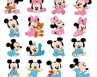 Baby Minnie Mouse Svg, Baby Mickey Mouse Svg, Baby Minnie and Mickey Party Svg, Svg For Cricut, Pink Minnie Mouse, Birthday Svg,