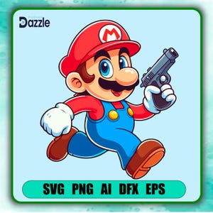 Mario Svg, Mario svg, Super Mario Eps, Ohana Means Family Svg, Cricut cut file, Digital download, Svg, Dxf, Eps, Ai, Png