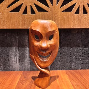 Abstract Wooden Mask Wall Decor - Abstract Human Face Mask - Mask Display - Wall Mask Decor