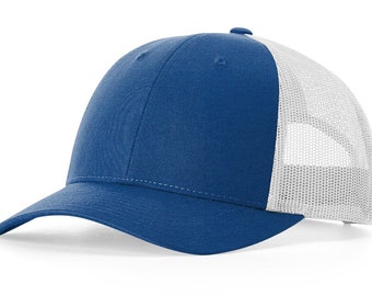 12 Hat Pack - Wholesale Pricing - Richardson Sports 115 - Split Royal Heather / Light Grey - FREE SHIPPING