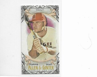 2021 Mike Trout Allen & Ginter Mini Black Border Card - Free SHIPPING