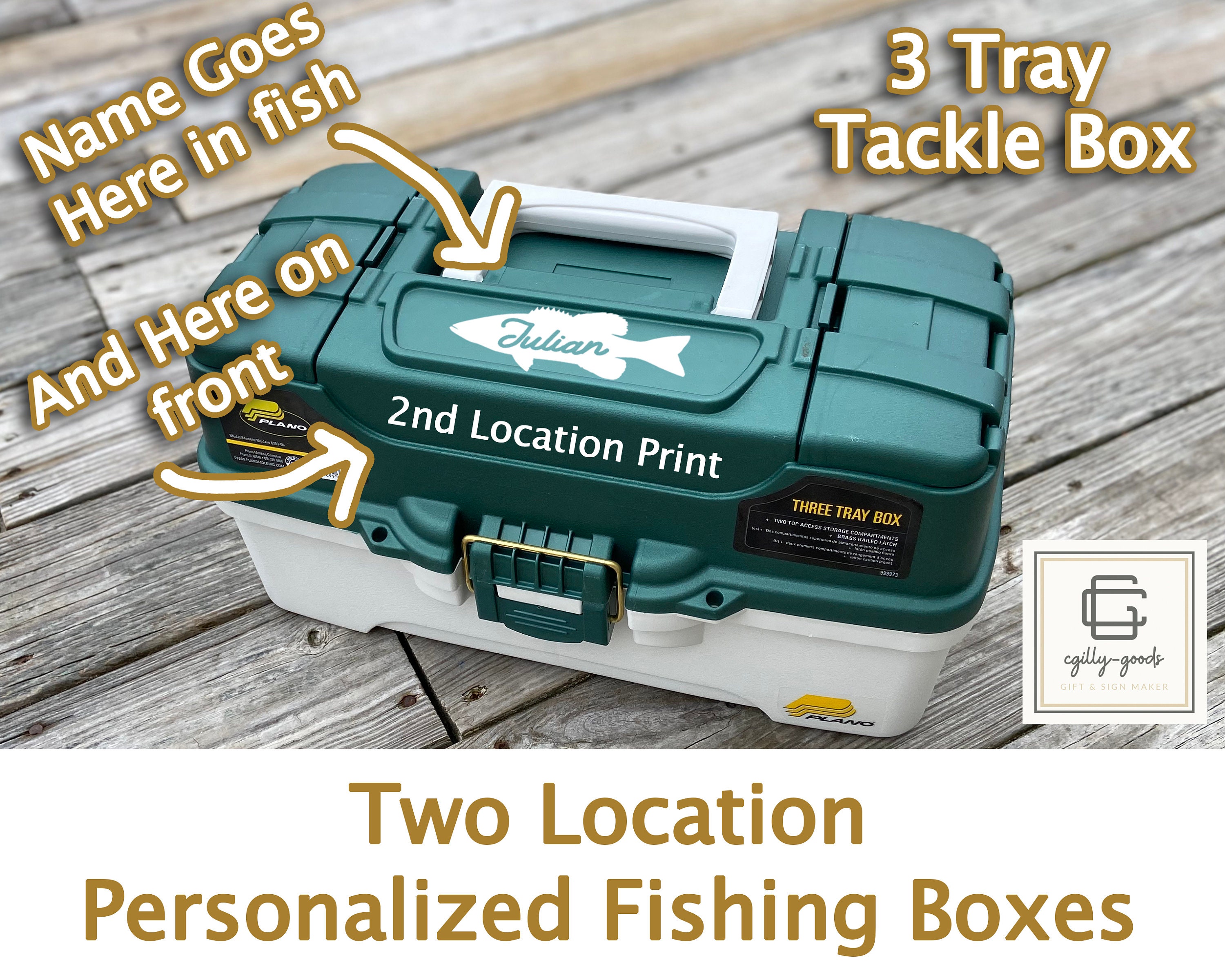 Personalized Plano Fishing Box - 3 Tray - Tackle Box